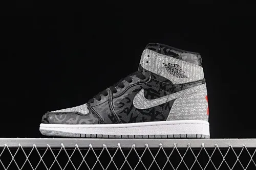 All categories Air Jordan Jordan series basketball shoes Air Jordan 1 High Cost-effective version Air Jordan 1 High OG "Rebellionaire" AJ1 Joe 1 black and gray banned "Rebelionaire" high-top basketball shoes 555088-036